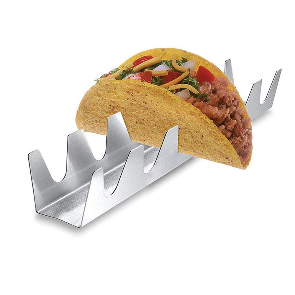 Taco Holder Stainless Steel Taco Rack Shell Taco Display Stand Burrito Tortilla Plate Tray Food Holder Rack Shell
