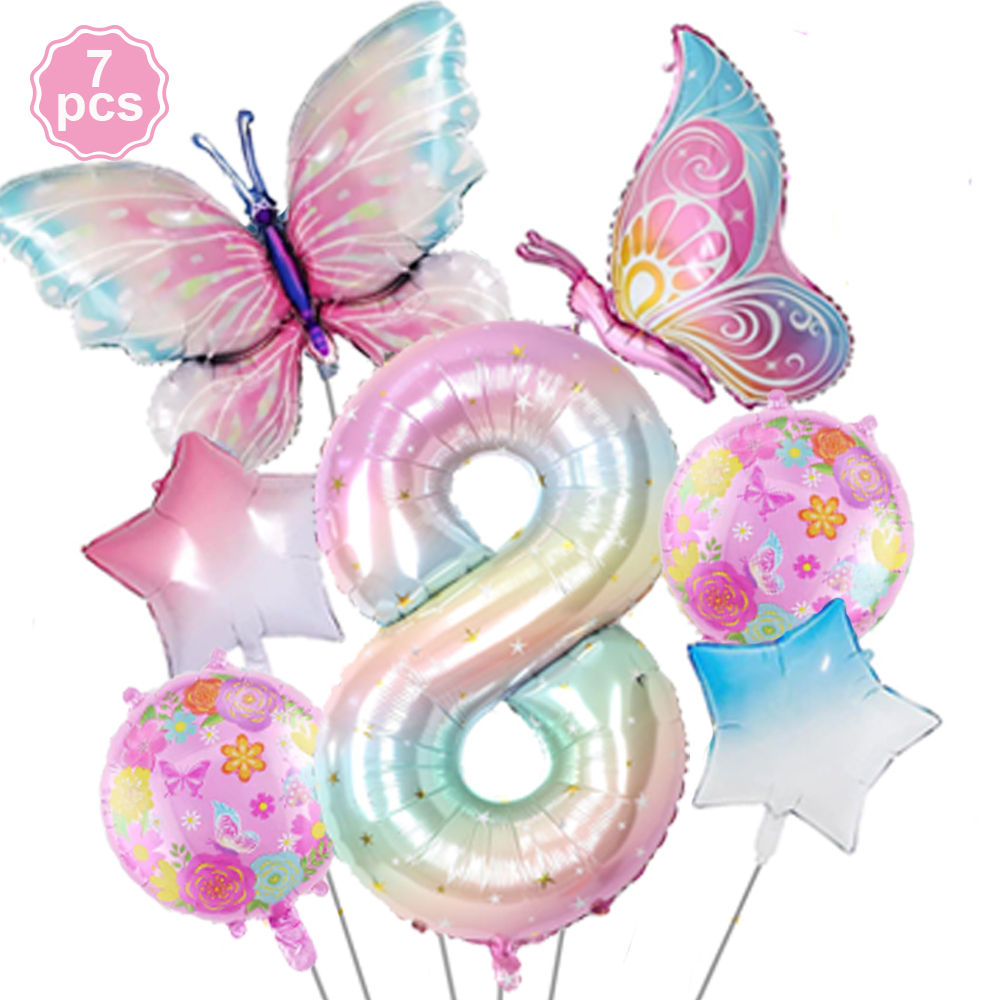 Vlinder Verjaardag Servies Borden Cups Folie Vlinder Ballonnen Banner Voor Meisjes Sprookjesfeest Bruiloft Decor Baby Shower Benodigdheden