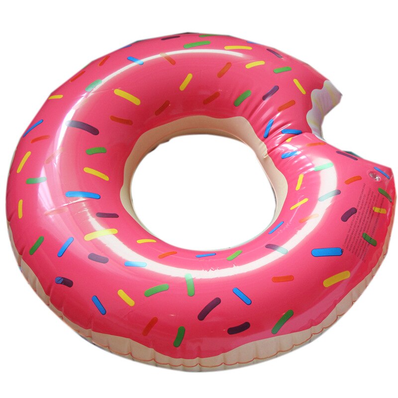 Donut-flotador inflable gigante para piscina, colchón inflable de juguete de agua para verano, en la playa, 60-120