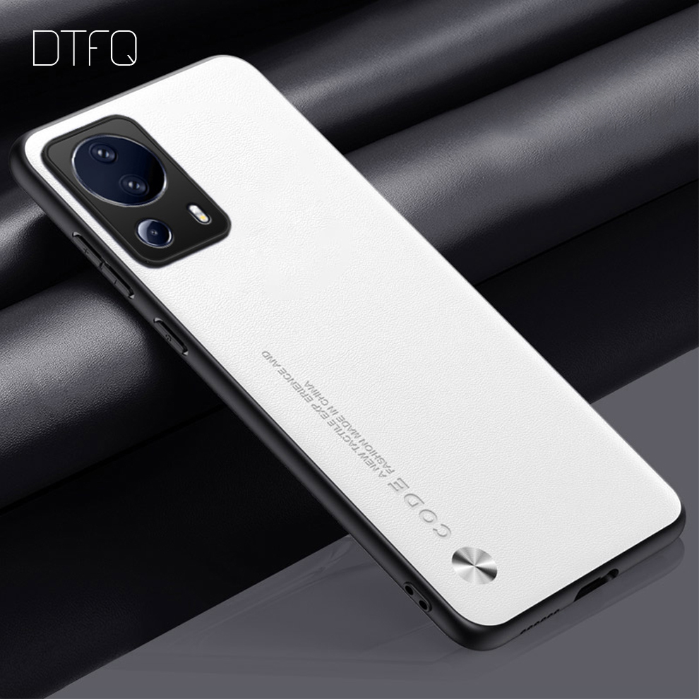 Für xiaomi 13 lite Fall Luxus Ledertasche für xiaomi13 Leder muster Rückseite stoß feste Hülle für xiaomi 13 pro 13 ultra: Leinwand / Dark Grau