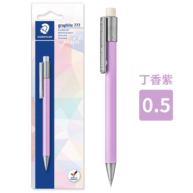 1 stk tysk staedtler macaron farvesystem 0.5mm automatisk blyant 777-05 bkpa studerende skrivning er ikke let at bryde: Lilla lilla