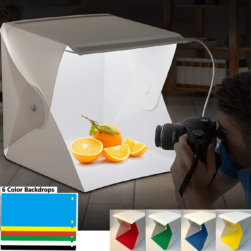 Caja de luz portátil para fotografía, caja plegable para estudio fotográfico, cubos Led dobles para tomar fotos, productos, tienda de tiro