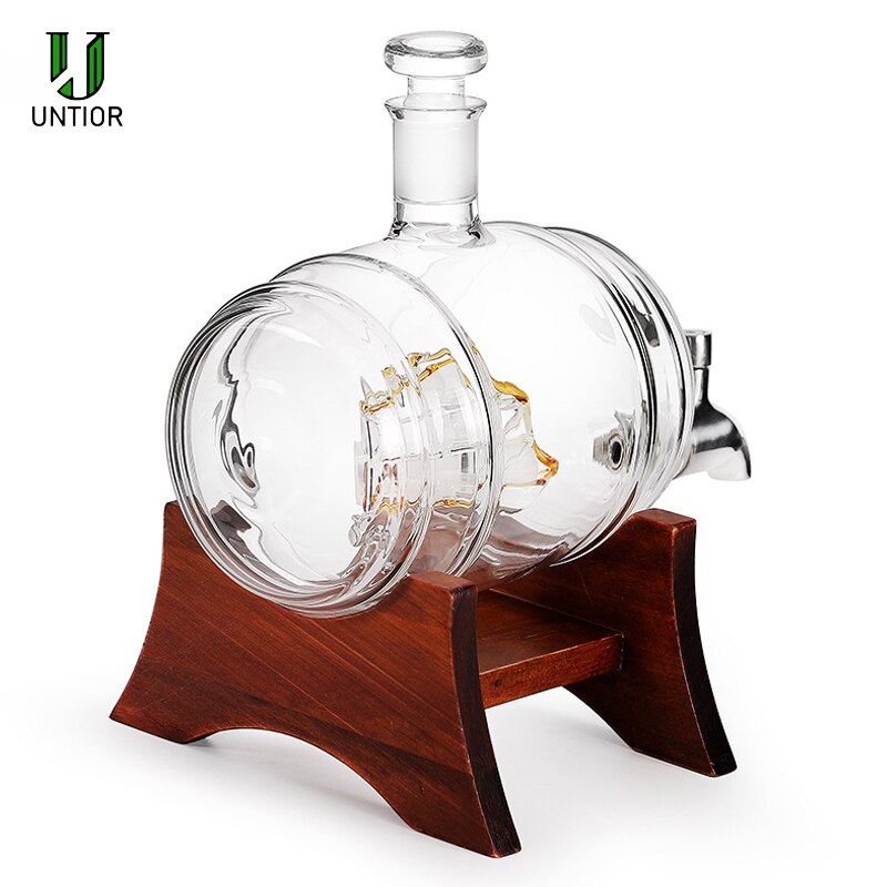 Untior Wijn Decanter Set 1000Ml Huishouden Rode Witte Wijn Scotch Bourbon Whiskey Likeur Schenker Thuis Bar Vodka Bier vat