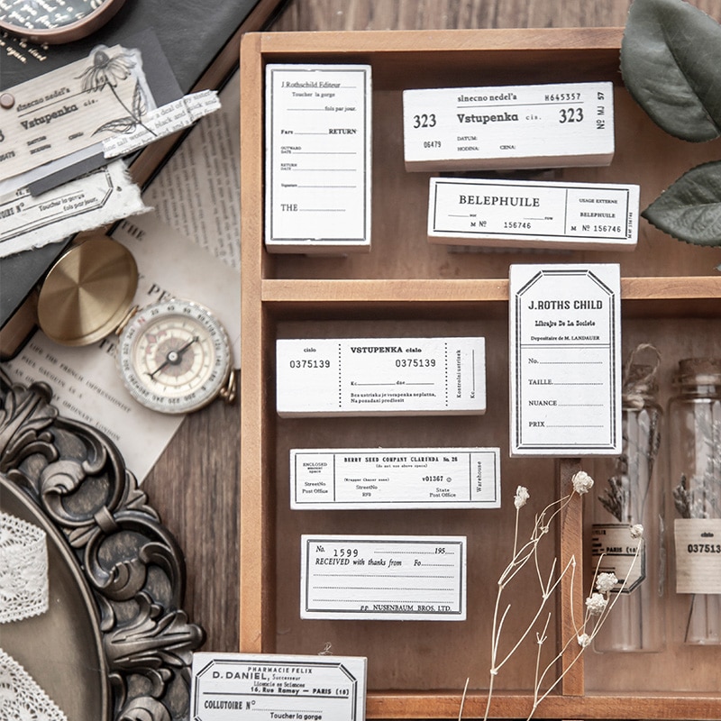 Resa jorden runt serie biljetter samling gummi trä stämpel set för diy scrapbooking kort dekoration prägling hantverk