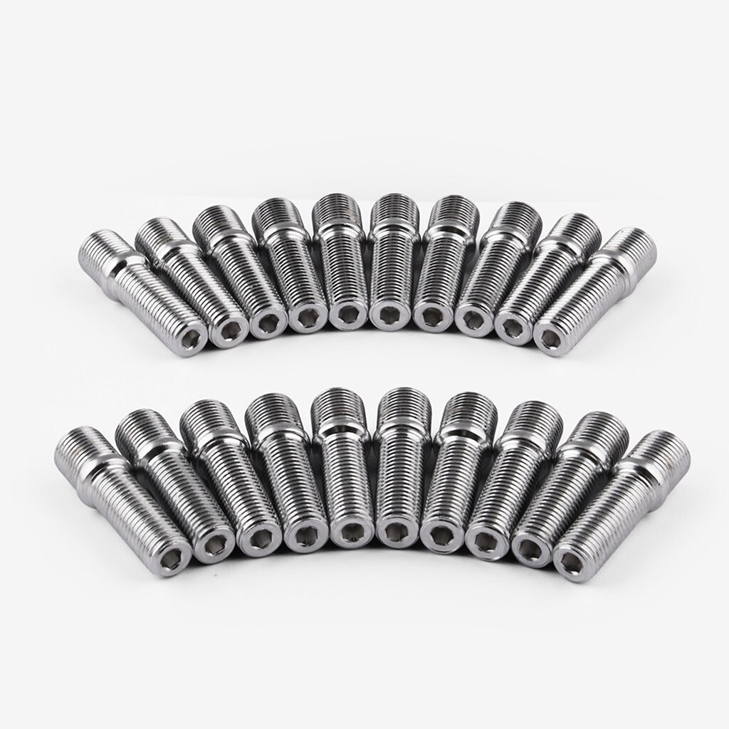 M14 x 1.5 to m12 x 1.5 forlænget hjulkonverteringsskrue adapterbolte 20 sæt