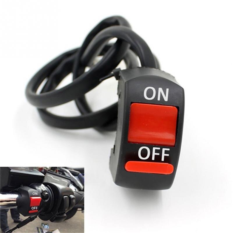 Interruptor de encendido y apagado Universal para manillar de motocicleta, botón de encendido y apagado para Moto, ATV, DC12V/10A, color negro, 1 unidad