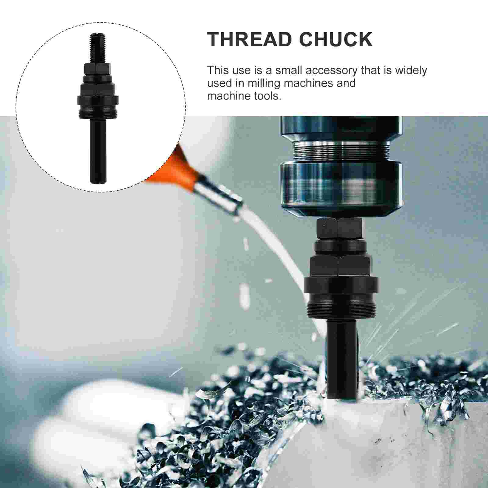 5C Adjustable Threaded Collet Stop Set Fit for Lathe Chucker Mill and CNC (Black