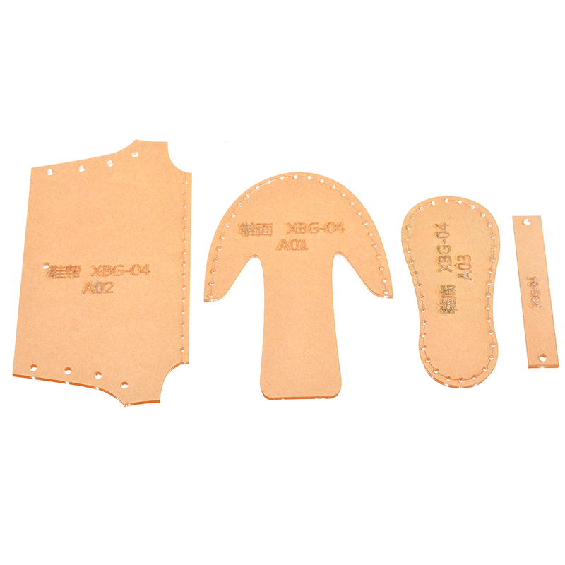 1 Set Transparent Leather Craft Acrylic Template Mini Shoes Keychain Pendant Pattern Stencil Template DIY Accessories