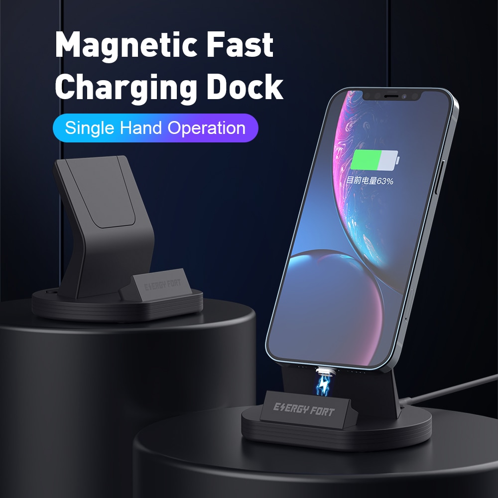 magnetische praktisch-ladegerät Für iPhone 12 Huawei Dock Bahnhof Ladegerät Für Samsung Xiaomi Oneplus Typ C Ständer Halfter Ladegerät