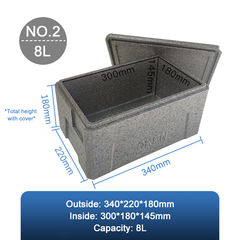 Food-Grade Insulation Box Biodegradable Foam Box EPP Food Storage Boxes Fresh-Keeping Takeaway Ice Cream Insulated Box: light yellow