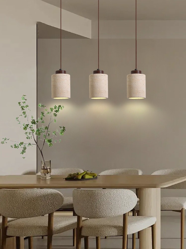 Japanse Stijl Kroonluchter Steen Hanglamp Travertijn Ophanging Plafond Led Hanglamp Kithcen Island Living