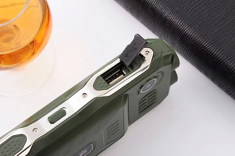 TKEXUN Q8 Power Bank telefon podwójna karta SIM telewizja analogowa podwójna karta SIM starszy podwójny głośnik latarka 3.2 Cal ekran dotykowy telefon