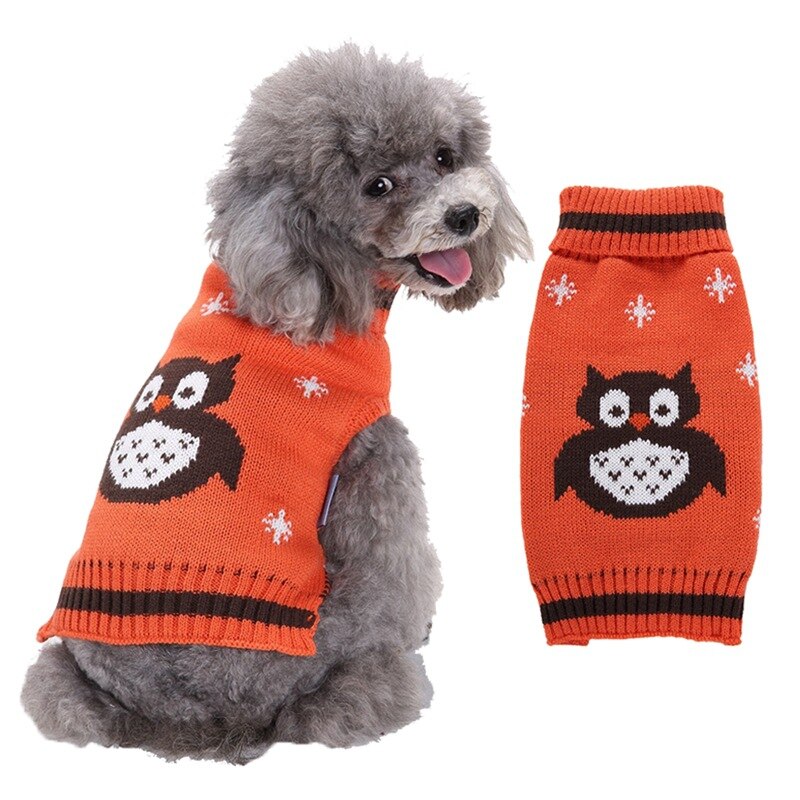 Belle chien vêtements chien pull hiver chien vêtements chiot vêtements petits et moyens chiens Halloween chien vêtements: Orange / L