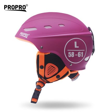 Varumärke man / kvinna / barn skidhjälm vinter velure snowboard hjälm moto cykelskidor / släde sport säkerhet rullskridskoåkning skateboard mask: Rosa / L