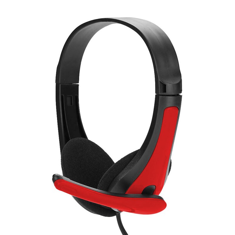 Single-Gat Headset Met Microfoon Voor PS4 Notebook Laptop Tablet Hoofdtelefoon Clear Sound Mode Elegante Hoofdtelefoon Auricular: red