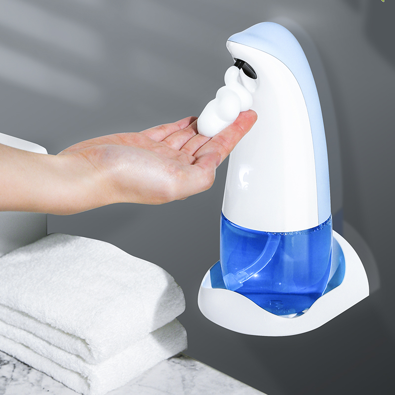 Bathroom Foam Soap Dispenser Cute Dolphin Style USB Charging Luxury Intelligent Wireless Induction Electric Foam Machine