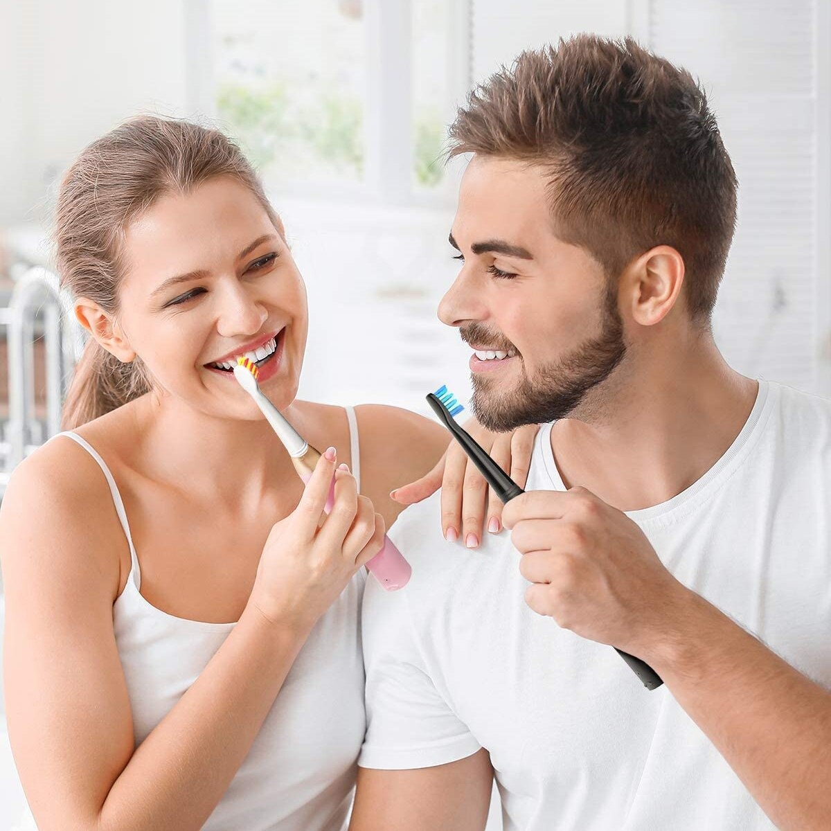 Fairywill FW-508 Sonic Electric Toothbrush Rechargeable Timer Brush 5 Modes Fast Charge Tooth Brush 8 Brush Heads for Adults