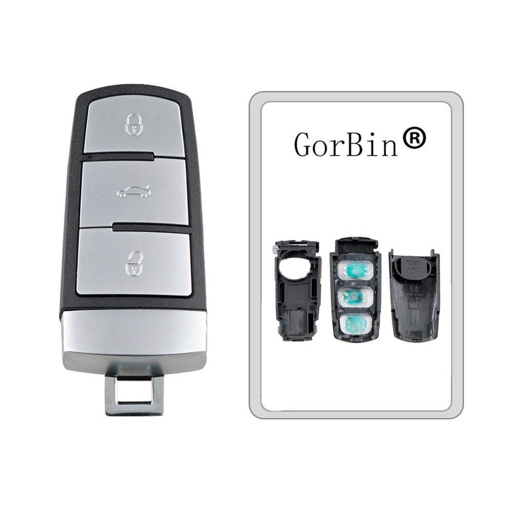 GORBIN 3Buttons Smart Remote Key Keyless Fob For VW Passat B6 3C B7 Magotan CC Car key shell Case For 3C0 959 752 BA 752 AD