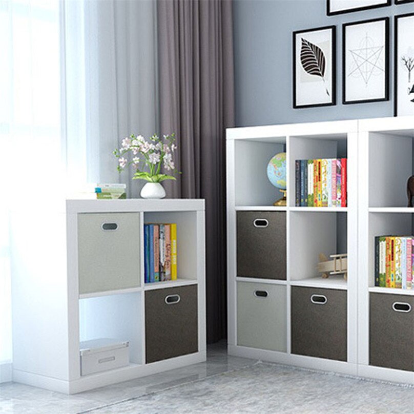 Oxford Fabric Cube Storage Box Laundry Basket for Cupboard Drawer Storage Holders Toys Organizer Bins Snacks Sundries Container