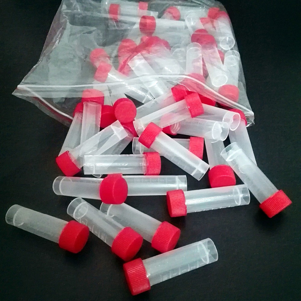 200 stück, labor 5ml zentrifuge rohr einfrieren rohre mit schraube kappe, Freies