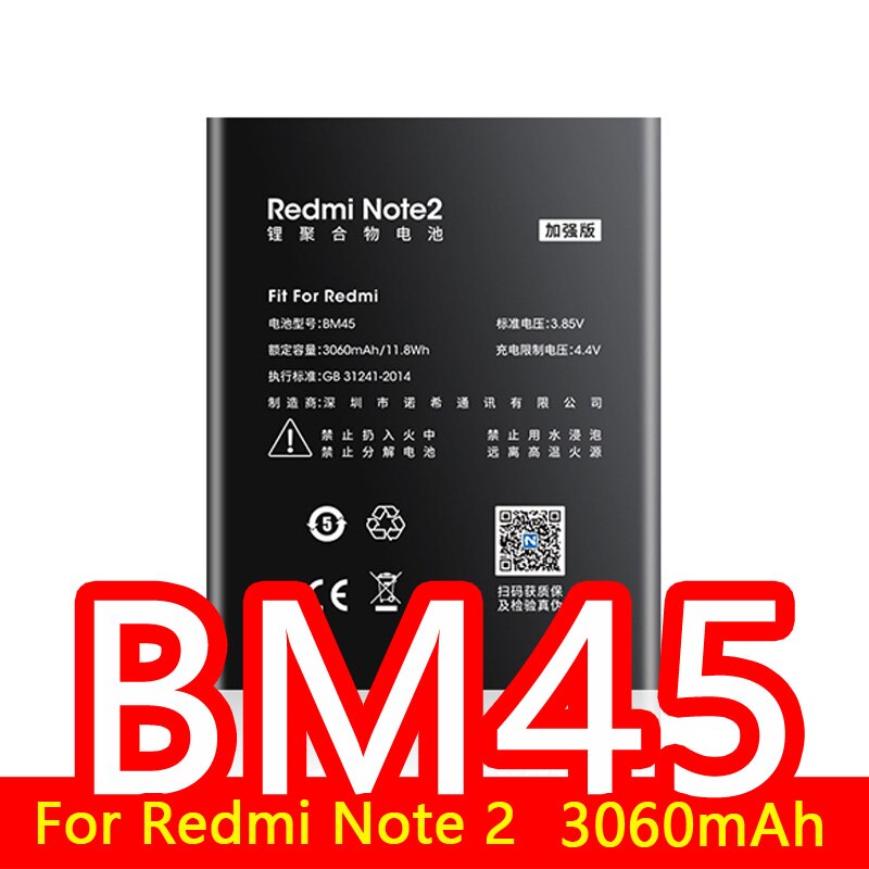 NOHON Batteria Per Xiao mi mi 5 mi 4C mi 6 mi 3 4 6X rosso mi nota 2 3 4 4X 5 BM35 BM22 BM36 BM3E BN31 BM45 BM46 BN41 BN43 BN45 Bateria: BM45