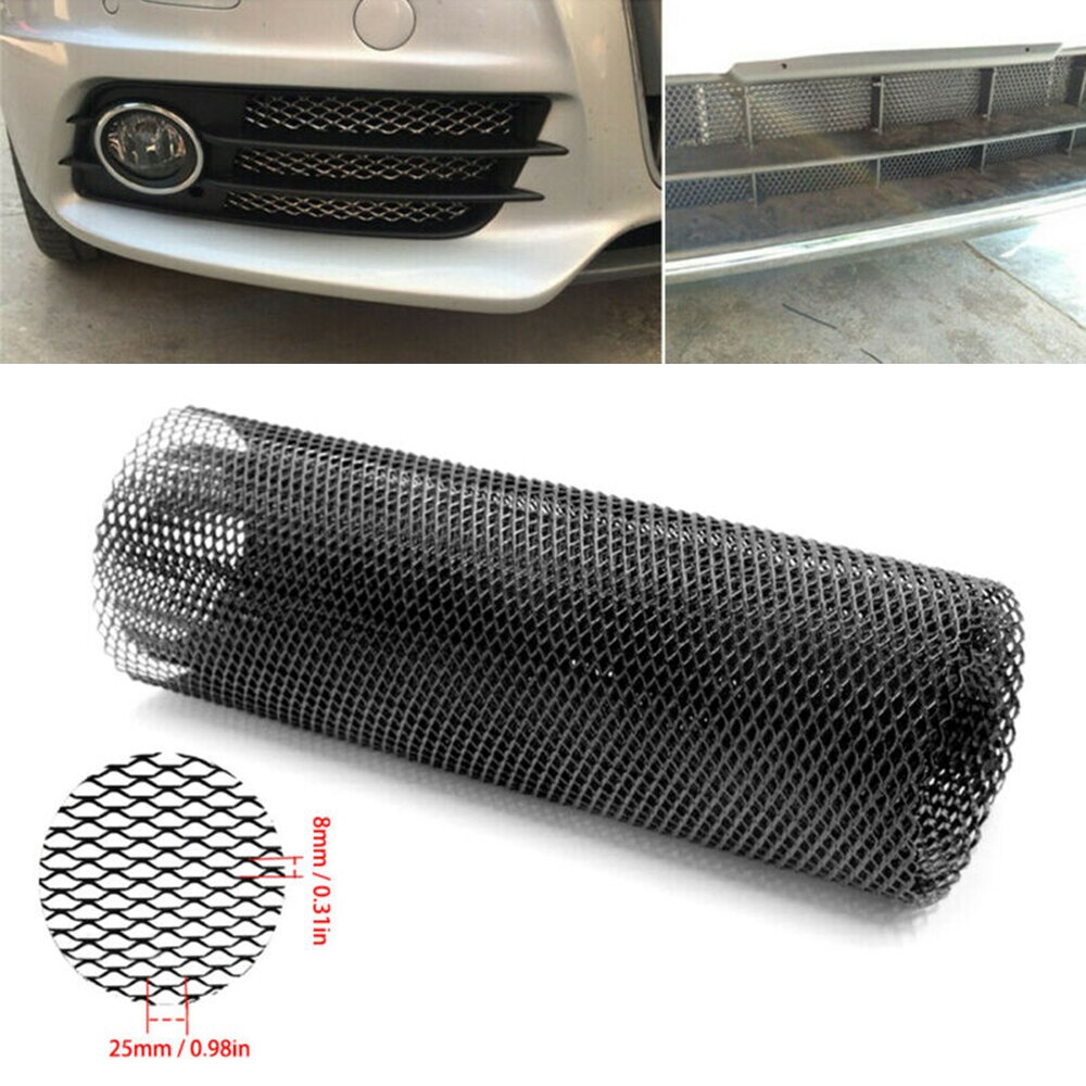 Cover Mesh Grill Car Bumper Aluminum Hood Vent Protector Universal Exterior Decor