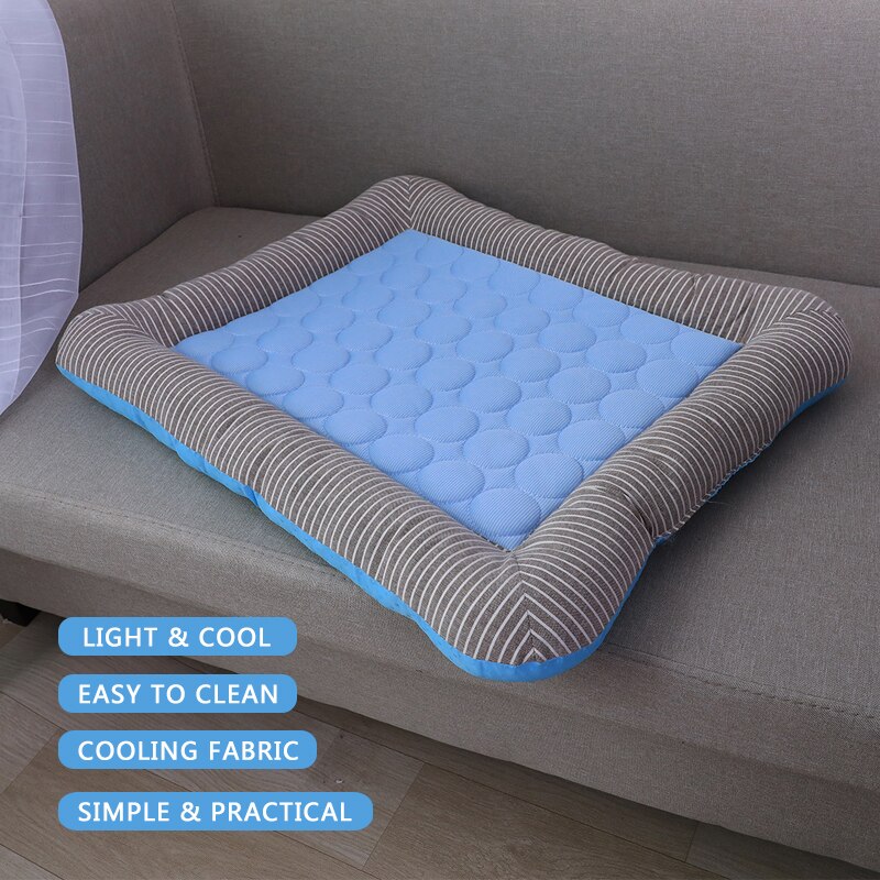 Verano fresco sensación gato perro sofá cama para perros transpirable mascota del hogar sofá medio perros grandes perro gato Mat