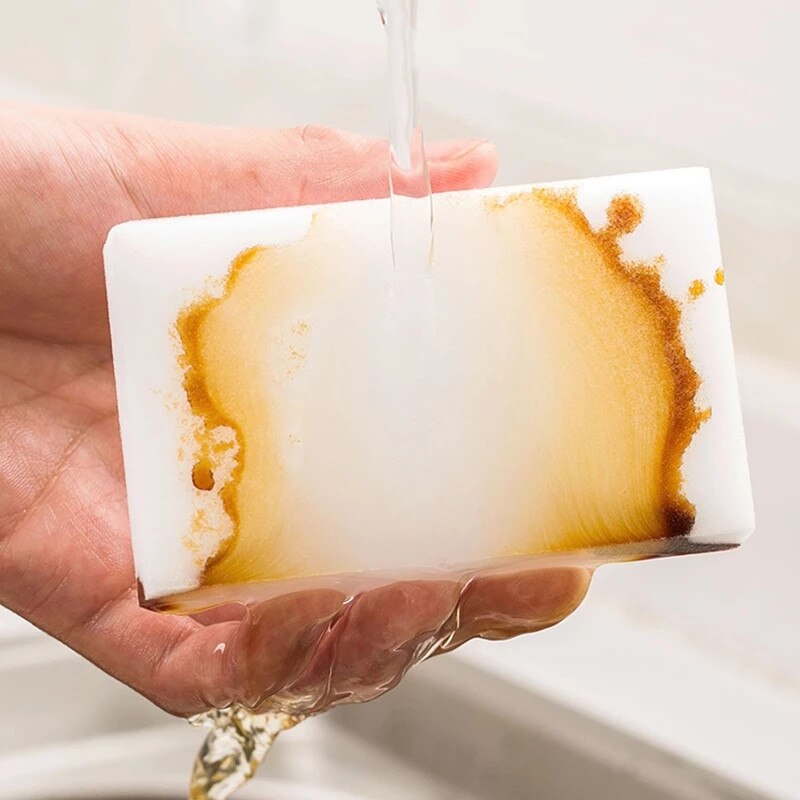 50 stk/lot melamin svamp hvit magisk svamp viskelær rengjøringsmiddel 10 x 6 x 2cm rengjøringssvamp for kjøkken bad kontor rengjøringsverktøy