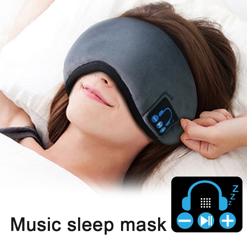 3D Bluetooth Sleeping Headphones Music Sleep Mask Blockout Light Eyeshade Sleeping Eye Mask Blindfold Sleeping Aid Health Care