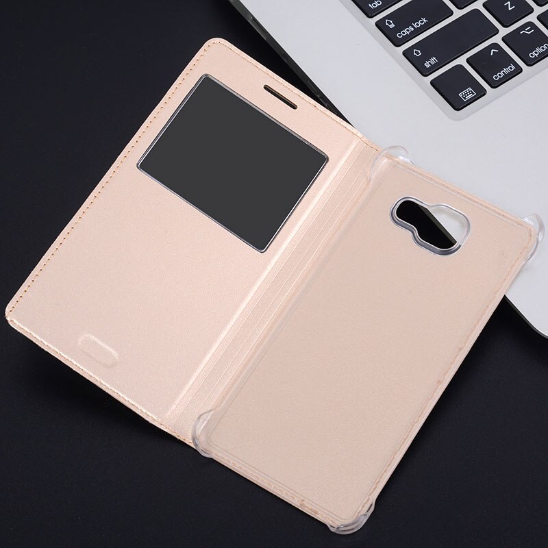 FDCWTS Flip Cover Leather Case For Samsung Galaxy A3 A310 A310F A3 A320F Phone Case Luxury View Shell Holster Sleeve
