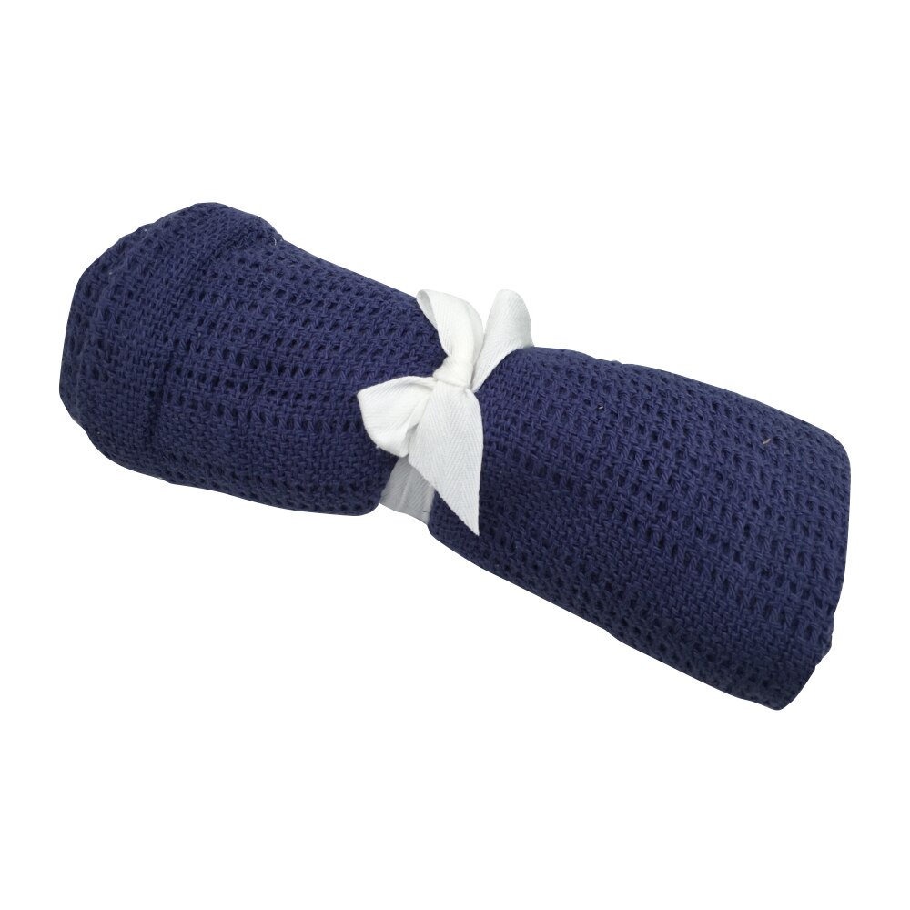 1/2/5pcs Cotton Crochet Newborn Baby Blankets Cellular Blanket Summer Candy Color Casual Sleeping Bed Supplies Hole Wrap: Red / 1pc