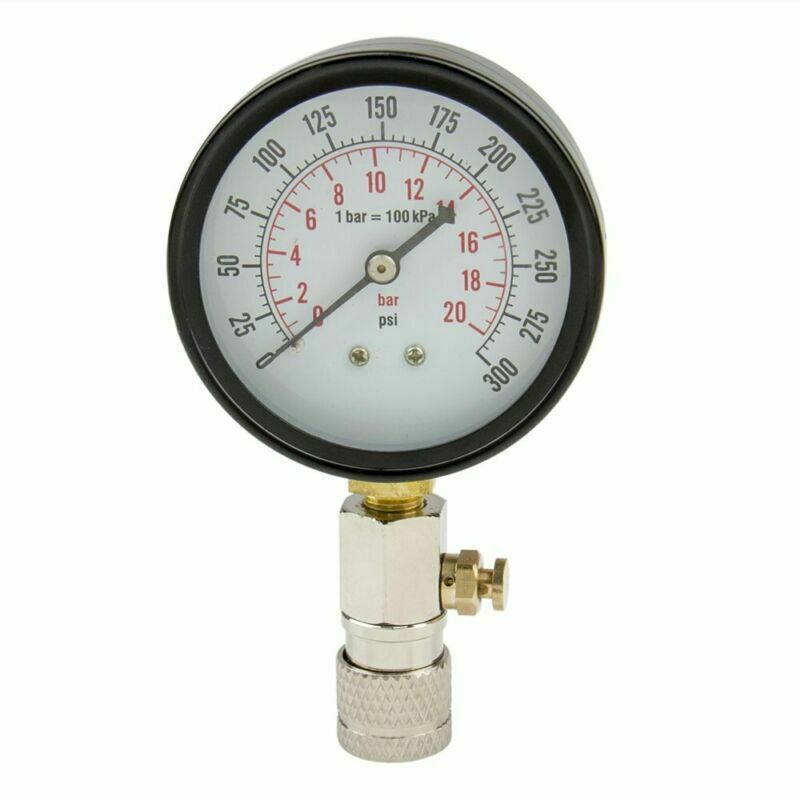 1set car Engine Pressure Gauge Cylinder Compression Pressure Meter 300 PSI Tester Gauge Test Flex Hose explosion-proof tools