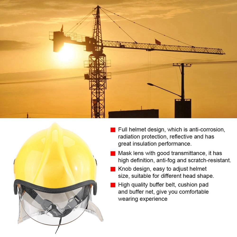 helm pemadam Protective Fireproof Firefighter Safety Helmet Anti-corrosion Radiation Heat Resisting