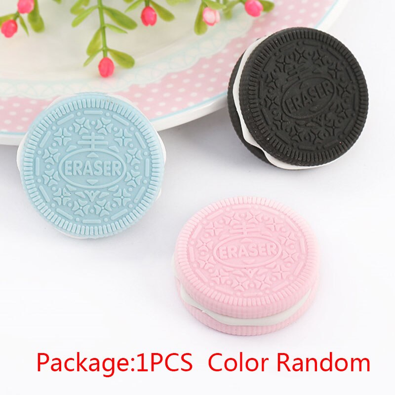 1PCS Biscuit Eraser Chocolate Cake Sandwich Cookie Modeling School Office Supplies Dessert Style Rubber Stationery: 2