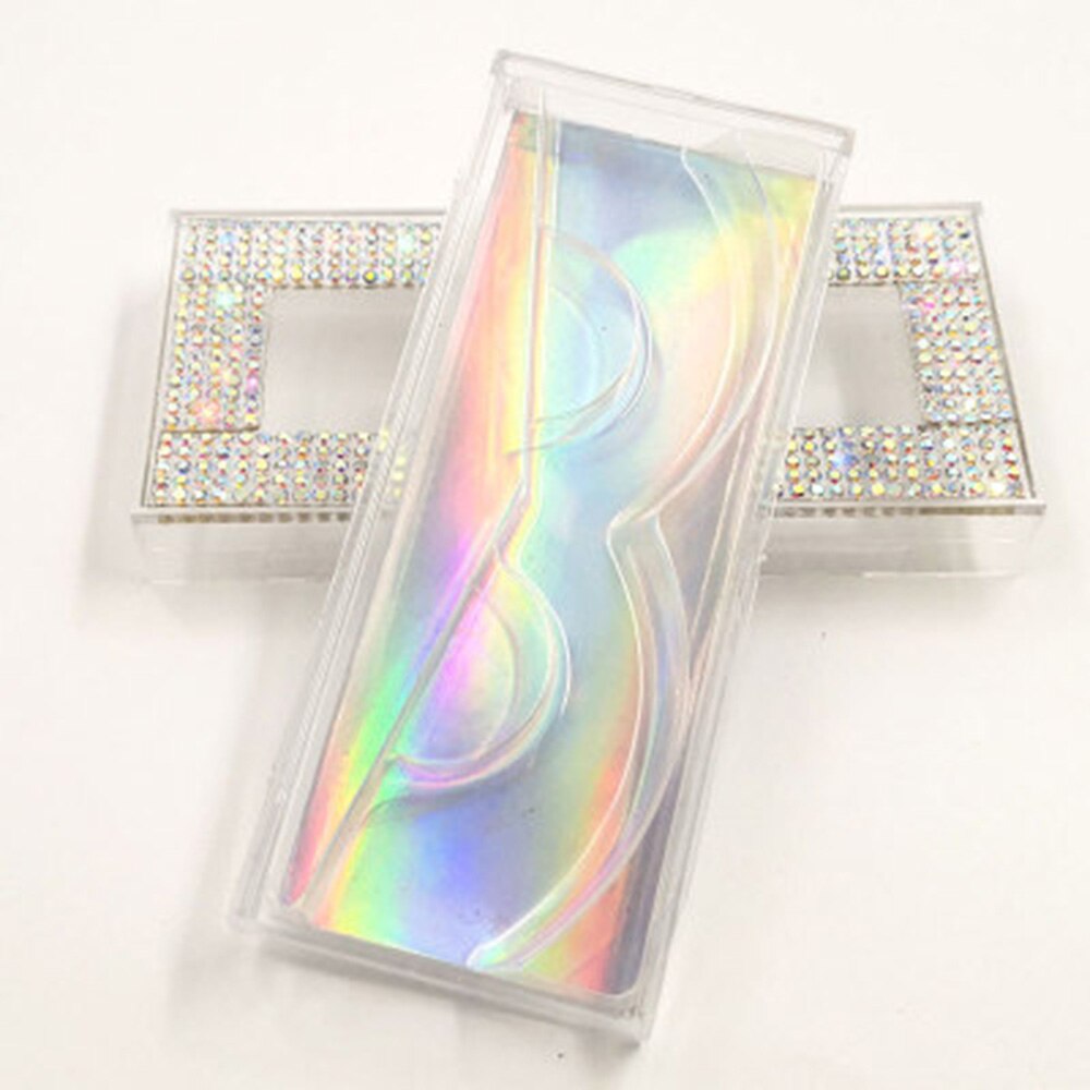 Empty Diamon Eyelash Case Glitter Paper Plastic Eyelash Packaging Box False Eyelash Storage Box With Clear Tray For Eyelash Care: 6