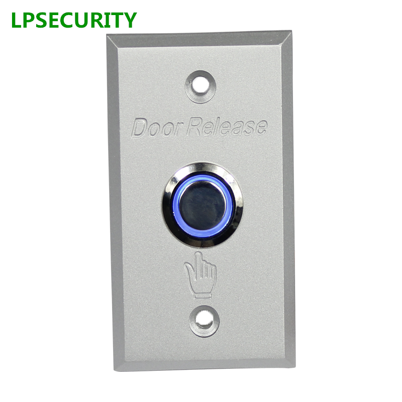 Metalen Deur knop met LED backlight Metal Exit switch knop deur release Voor elektrische Toegang Lock systeem