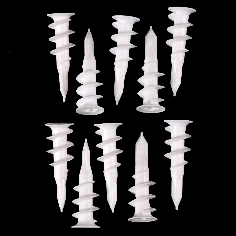 10 stück gerippte Nylon-dübel für gipskartonwände; selbstbohrende Nylon-dübel für  m4-m5 schrauben