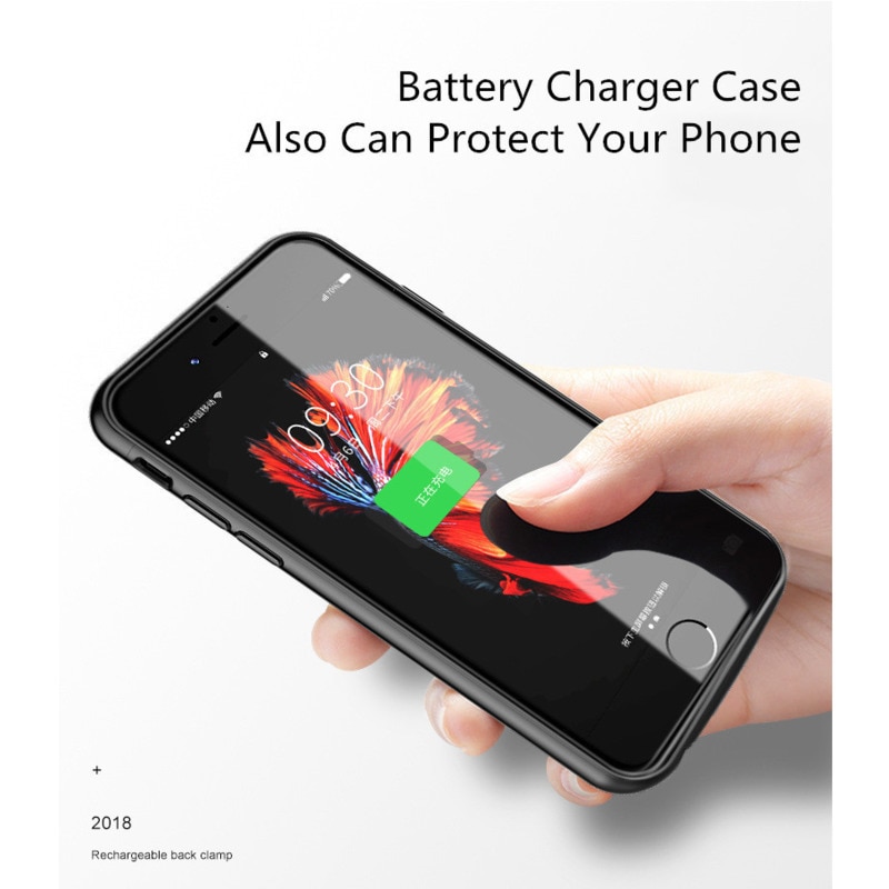 Xilecaly Battery Charger Case For iPhone 8 Plus 8 SE 5500 mAh Battery Case Power Bank For iphone 6s 6 7 Plus Charging Capa U