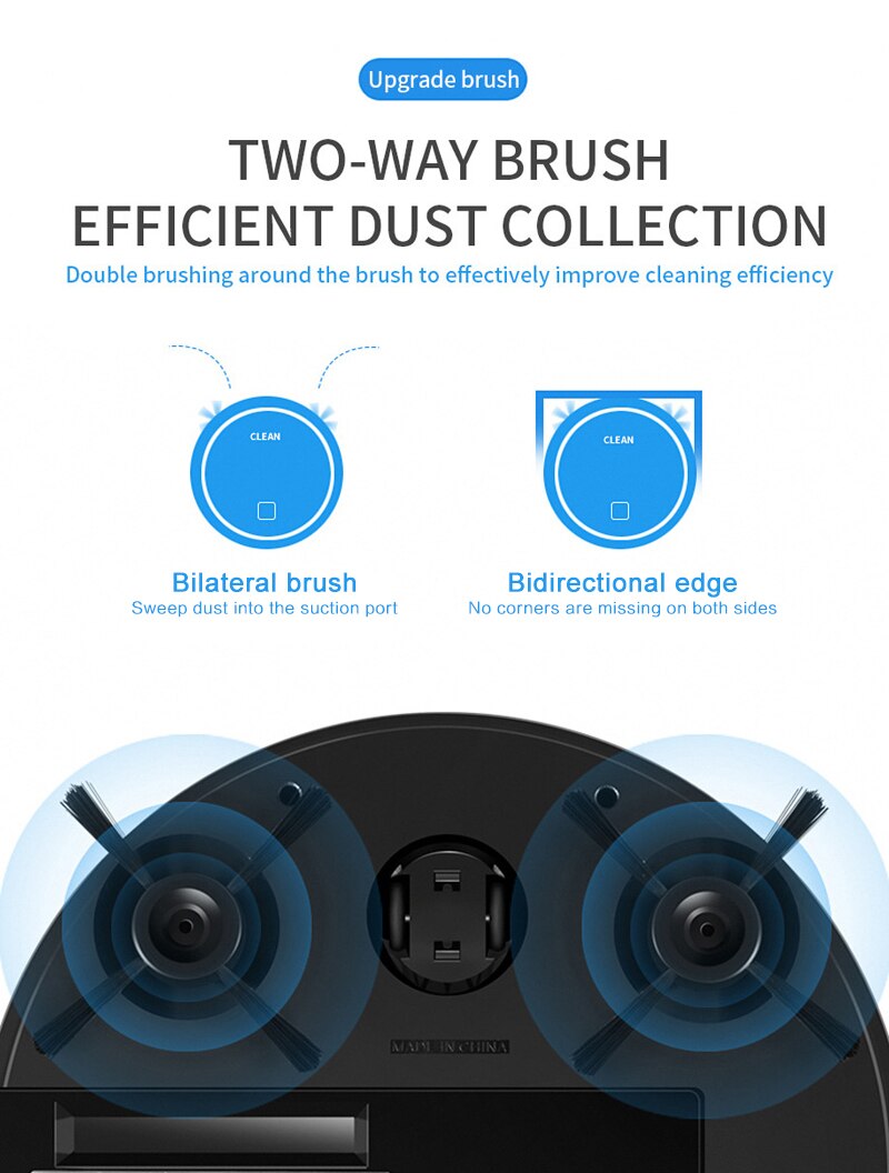 Robot Vacuum Cleaner Suction Smart Memory Electric Water Tank Wet Mopping Washing Robot Vacuum Cleaner Aspiradora Robot