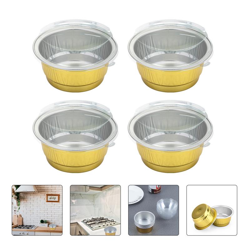 10Pcs Aluminiumfolie Cups Hittebestendige Kruiden Verpakking Take-Out Dozen