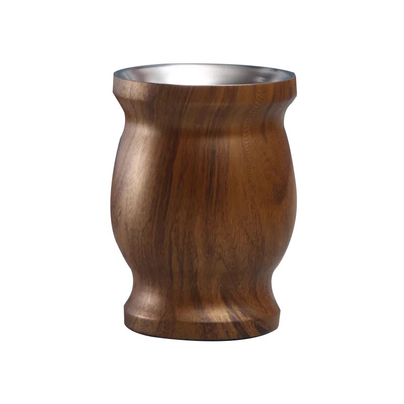 Unisex Yerba Mate Teacup, 8oz Solid Color Stainless Steel Insulation Cup with Straw Brush for Household Office