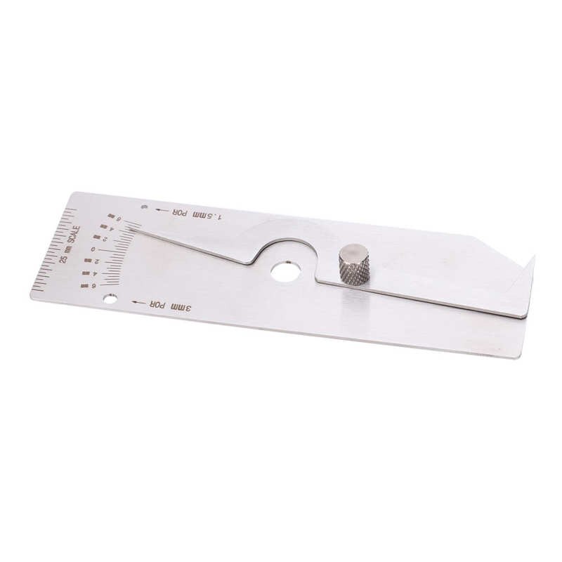 Hoeklas Set Gage Gauge Lassen Inspectie Test Ulnaire Roestvrij Staal L Undercut Heerser
