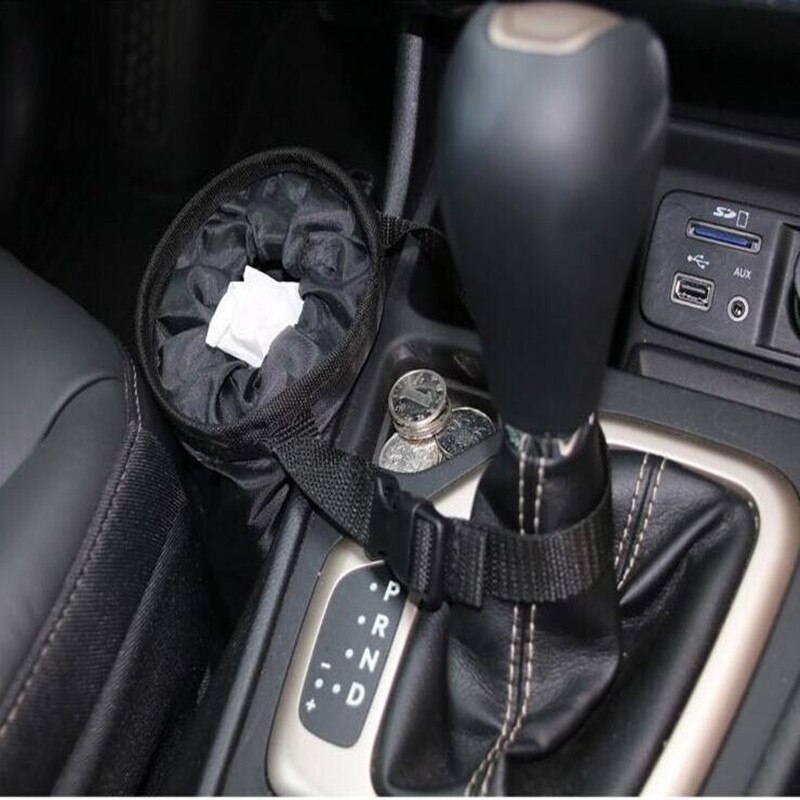 Camaro Gen 6 Hanging Waste Basket - Seat Back Trash Can : Black