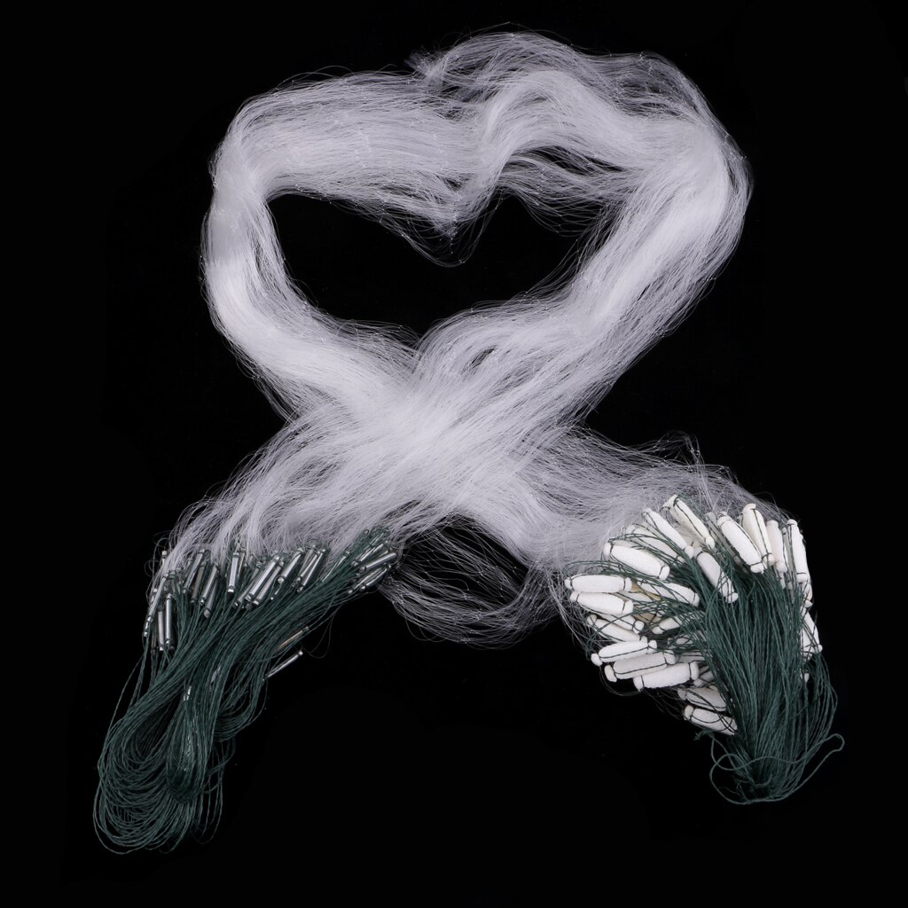 Clear Fishing Gill Net 3 Layers Float Monofilament Mesh Gill Nylon All Size