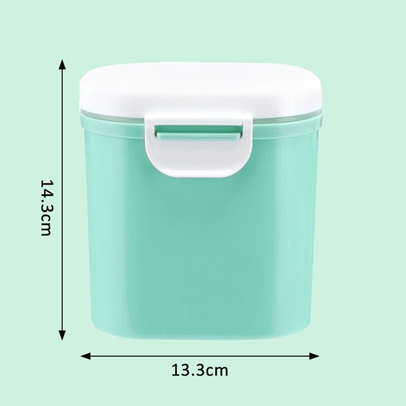 1Pcs Portable Baby Milk Powder Box PP Milk Powder Box Snack Food Storage Box with Handle Size S/L: green L
