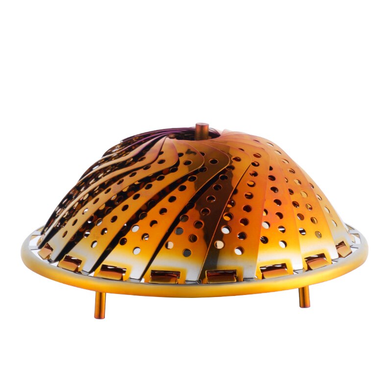 Folding steamer basket Stainless Steel Steamer Vegetable Kitchen Food Basket Mesh Steamer Rack Cookware Steamer For Cooking: Rainbow NO.3