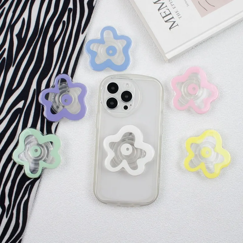 Cute Floral Phone Grip posocket Tok Flower Cellphone Stand Holder for iPhone 15 14 Mobile Bracket Foldable Expanding Kickstand