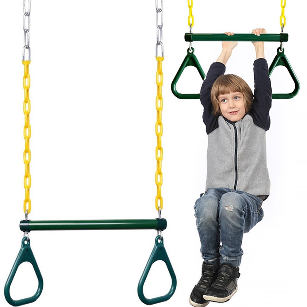 Verstärkte turngeräte für kinder, garten, outdoor und indoor, sportzubehör, trapezringe, robuste ausführung, verstellbar für erwachsene