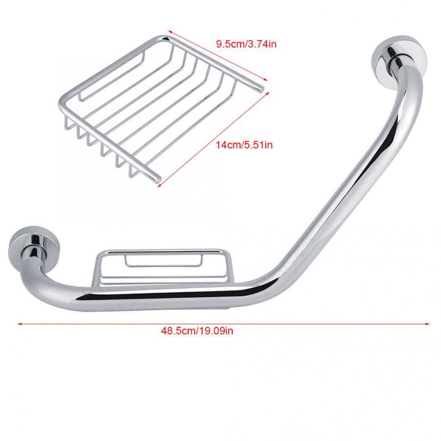 Handle Bathtub Rail Angled Shower Grip Bar Bathtub Arm Stainless Steel Bathtub Handrails Bath Shower Tub Grab Bar Bathroom