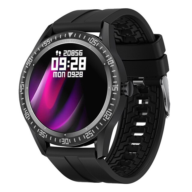 LYKRY Smartwatch - 1.28" Round Screen, Bluetooth Calls, IP67 Waterproof Fitness Tracker: Black